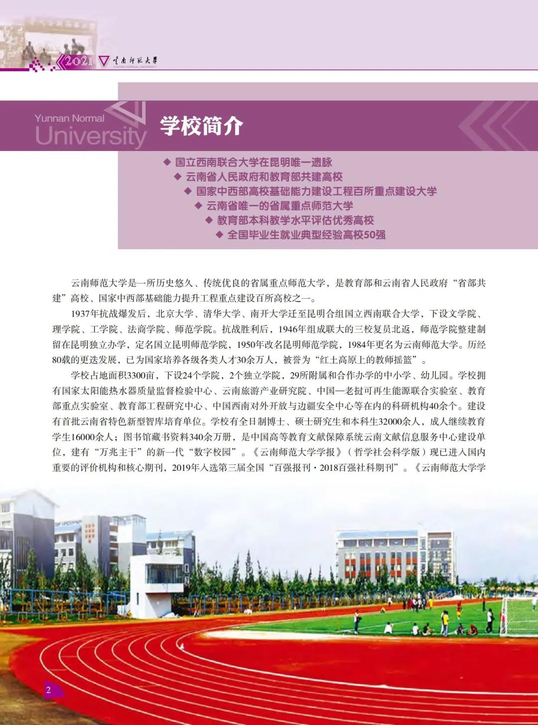云南師范大學(xué)2021年報考指南