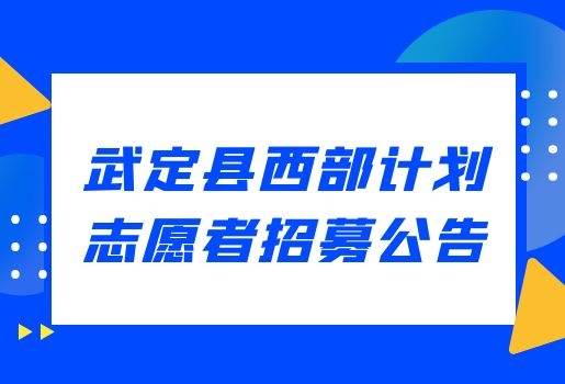 武定西部計(jì)劃