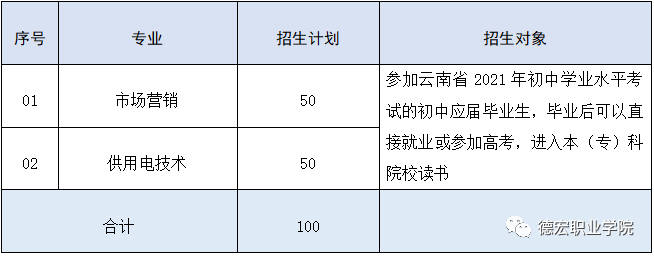德宏職業(yè)學院2021年招生簡章
