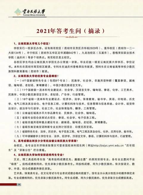 云南民族大學(xué)2021年報(bào)考指南