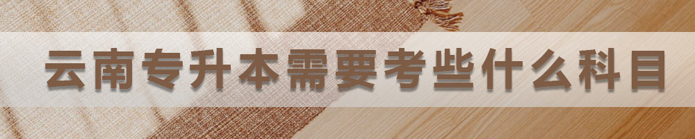 云南專升本需要考些什么科目