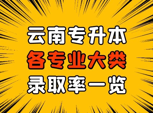 云南專升本各專業(yè)大類錄取率一覽