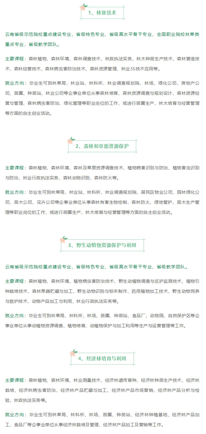 云南林業(yè)職業(yè)技術(shù)學(xué)院2021年招生簡(jiǎn)章