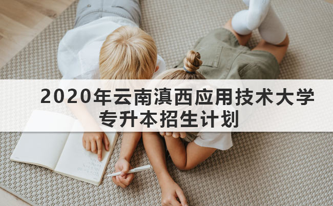 2020年云南滇西應用技術大學專升本招生計劃