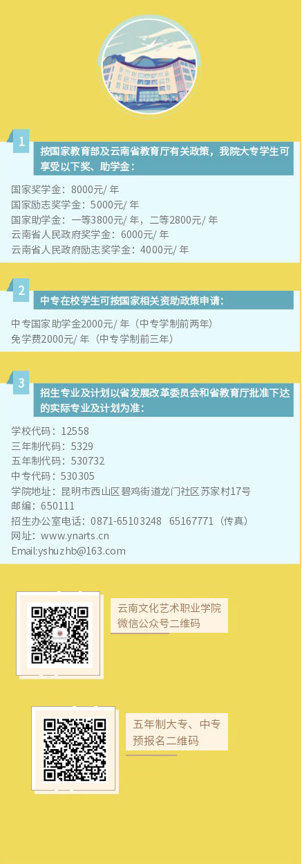 云南文化藝術(shù)職業(yè)學(xué)院2021年招生簡(jiǎn)章